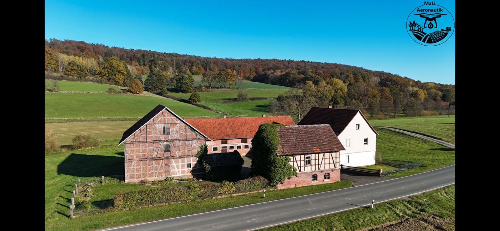 Luftaufnahme der Dorfmühle Lehnhausen